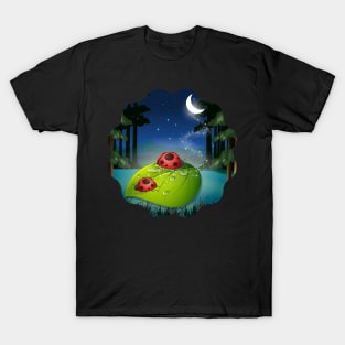 Ladybugs Under The Moon T-Shirt